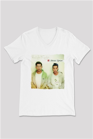 Rizzle Kicks Beyaz Unisex V Yaka Tişört