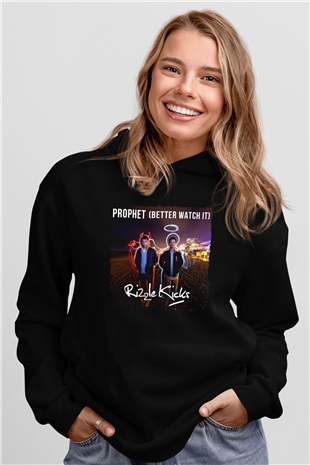Rizzle Kicks Siyah Unisex Kapüşonlu Sweatshirt