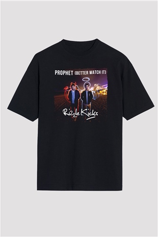 Rizzle Kicks Siyah Oversize Tişört Oversize T-shirt - TişörtFabrikası