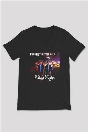 Rizzle Kicks Siyah Unisex V Yaka Tişört