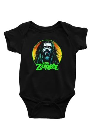 Rob Zombie Baskılı Siyah Bebek Body - Zıbın