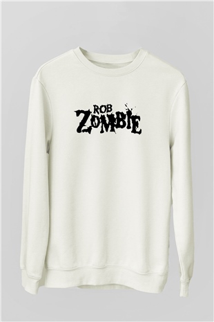 Rob Zombie Beyaz Unisex Sweatshirt
