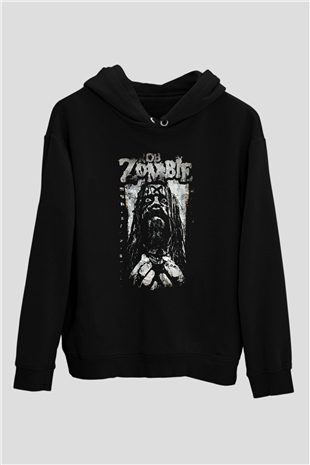 Rob Zombie Siyah Unisex Hoodie