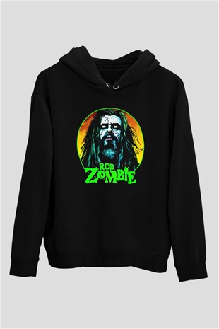 Rob Zombie Siyah Unisex Hoodie