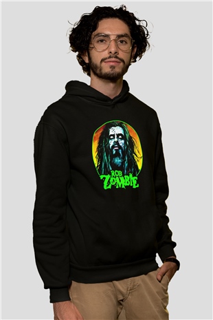 Rob Zombie Siyah Unisex Hoodie