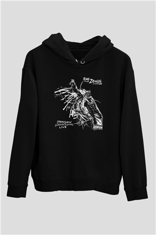 Rob Zombie Siyah Unisex Hoodie