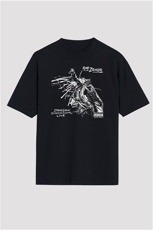 Rob Zombie Siyah Unisex Oversize Tişört T-Shirt