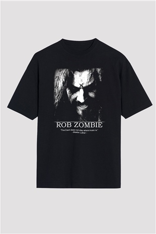 Rob Zombie Siyah Unisex Oversize Tişört T-Shirt