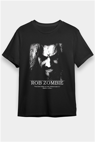 Rob Zombie Siyah Unisex Tişört T-Shirt - TişörtFabrikası