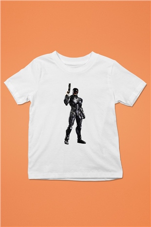 RoboCop Baskılı Beyaz Unisex Çocuk Tişört
