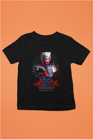 RoboCop Baskılı Siyah Unisex Çocuk Tişört