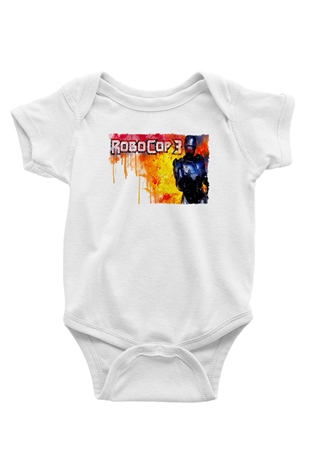 RoboCop Beyaz Bebek Body - Zıbın