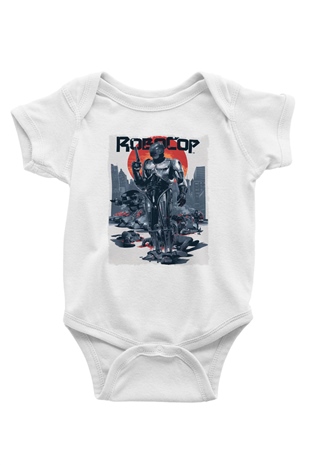 RoboCop Beyaz Bebek Body - Zıbın