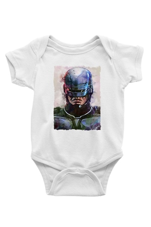 RoboCop Beyaz Bebek Body - Zıbın