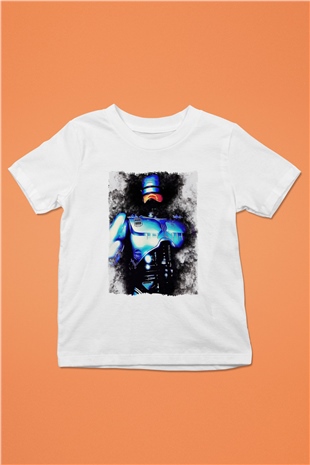 RoboCop Beyaz Unisex Çocuk Tişört