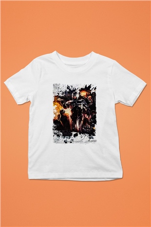 RoboCop Beyaz Unisex Çocuk Tişört