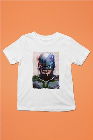 RoboCop Beyaz Unisex Çocuk Tişört