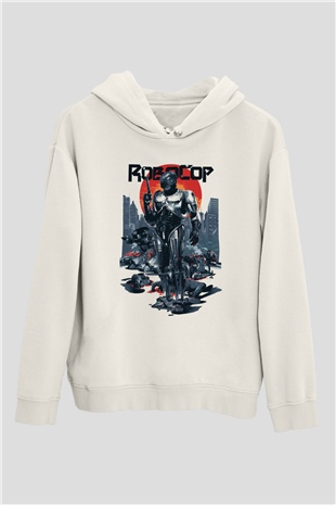 RoboCop Beyaz Unisex Hoodie
