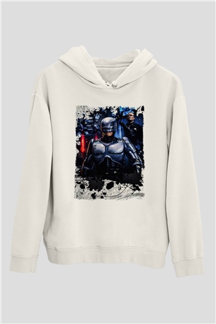 RoboCop Beyaz Unisex Hoodie