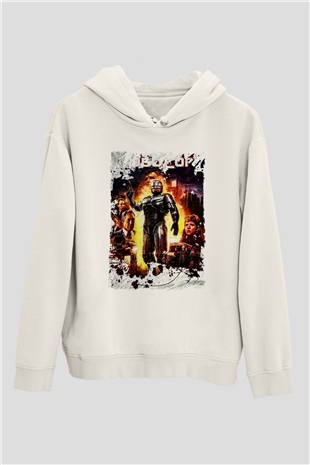 RoboCop Beyaz Unisex Hoodie