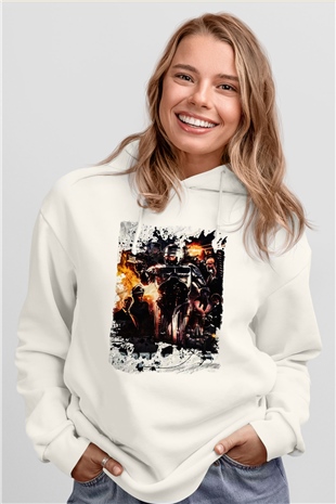RoboCop Beyaz Unisex Hoodie