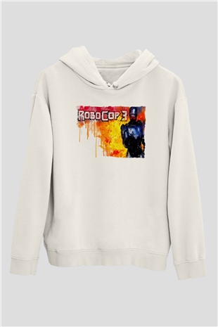 RoboCop Beyaz Unisex Hoodie