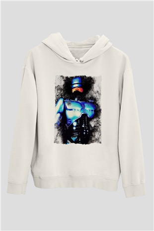 RoboCop Beyaz Unisex Hoodie
