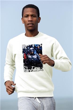 RoboCop Beyaz Unisex Sweatshirt