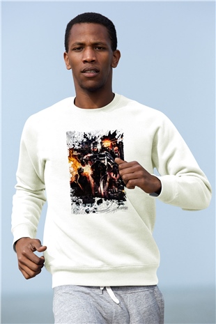 RoboCop Beyaz Unisex Sweatshirt
