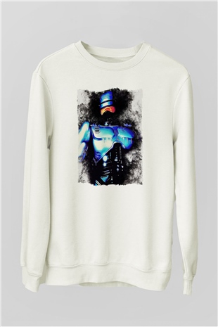 RoboCop Beyaz Unisex Sweatshirt