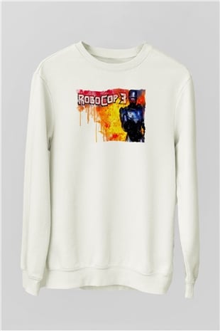 RoboCop Beyaz Unisex Sweatshirt