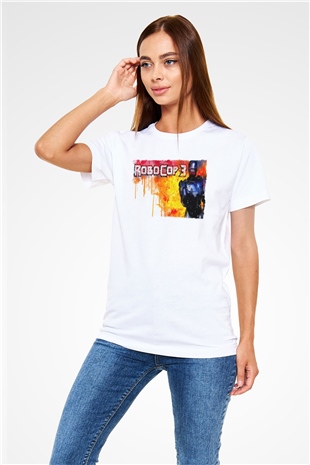 RoboCop Beyaz Unisex Tişört T-Shirt