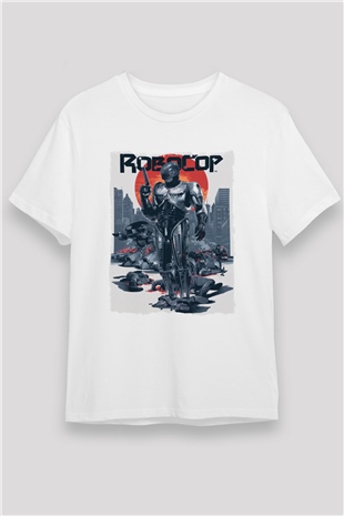 RoboCop Beyaz Unisex Tişört T-Shirt