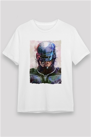 RoboCop Beyaz Unisex Tişört T-Shirt