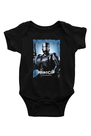RoboCop Siyah Bebek Body - Zıbın