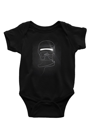 RoboCop Siyah Bebek Body - Zıbın
