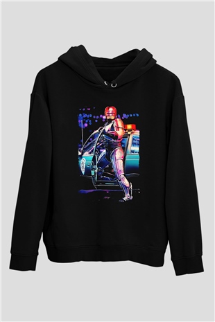 RoboCop Siyah Unisex Hoodie