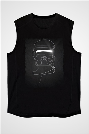RoboCop Siyah Unisex Kolsuz Tişört