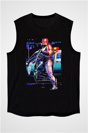 RoboCop Siyah Unisex Kolsuz Tişört