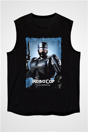 RoboCop Siyah Unisex Kolsuz Tişört