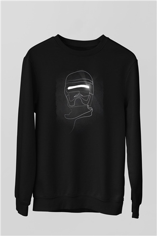 RoboCop Siyah Unisex Sweatshirt