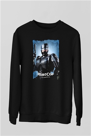 RoboCop Siyah Unisex Sweatshirt