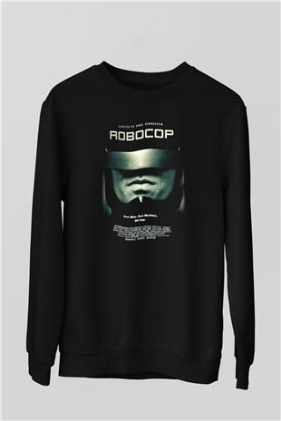 RoboCop Siyah Unisex Sweatshirt