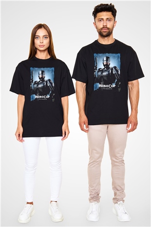 RoboCop Siyah Oversize Tişört Oversize T-shirt