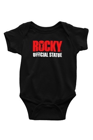 Rocky Baskılı Siyah Bebek Body - Zıbın