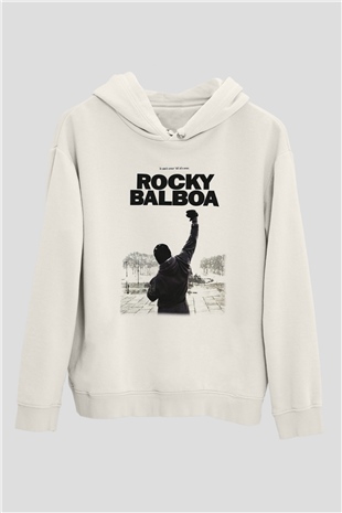 Rocky Beyaz Unisex Hoodie