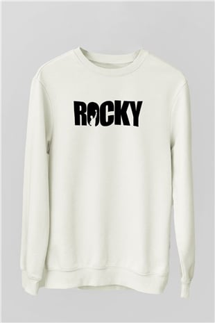 Rocky Beyaz Unisex Sweatshirt