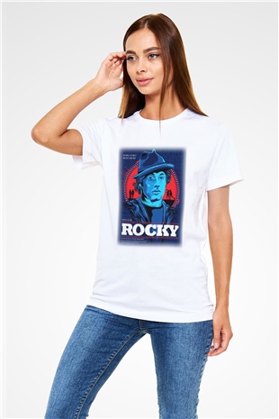 Rocky Beyaz Unisex Tişört T-Shirt