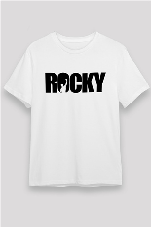 Rocky Beyaz Unisex Tişört T-Shirt