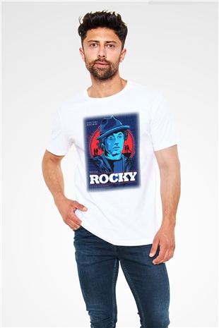 Rocky Beyaz Unisex Tişört T-Shirt